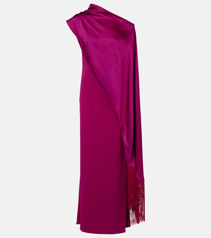 taller marmo berenson draped satin gown