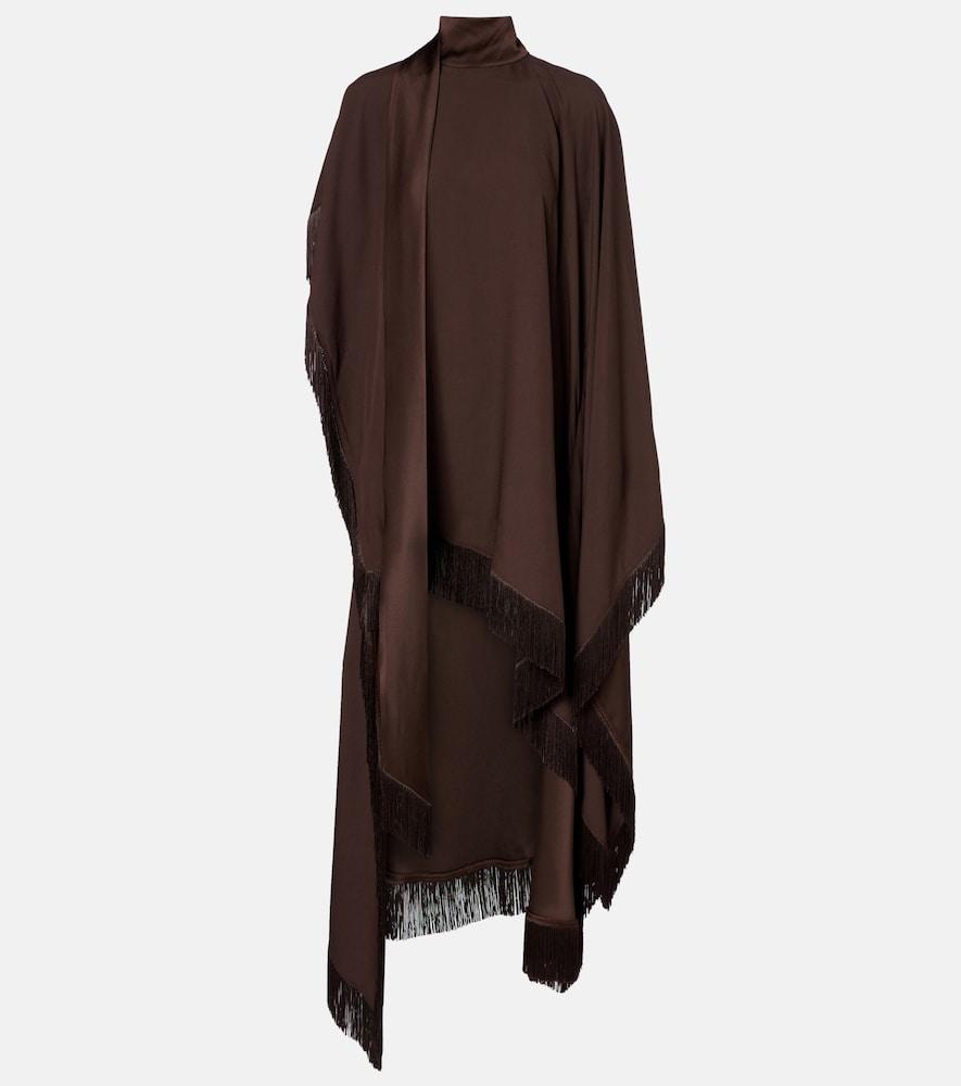 taller marmo california fringed satin kaftan