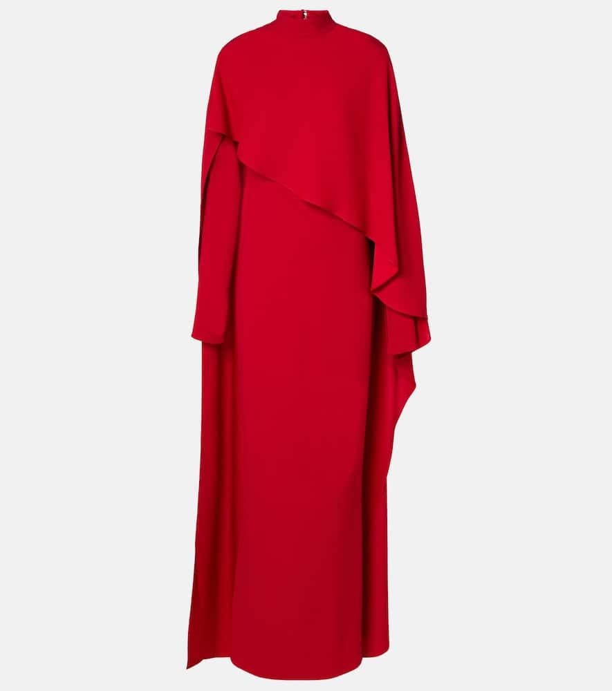taller marmo carrington caped crêpe cady gown