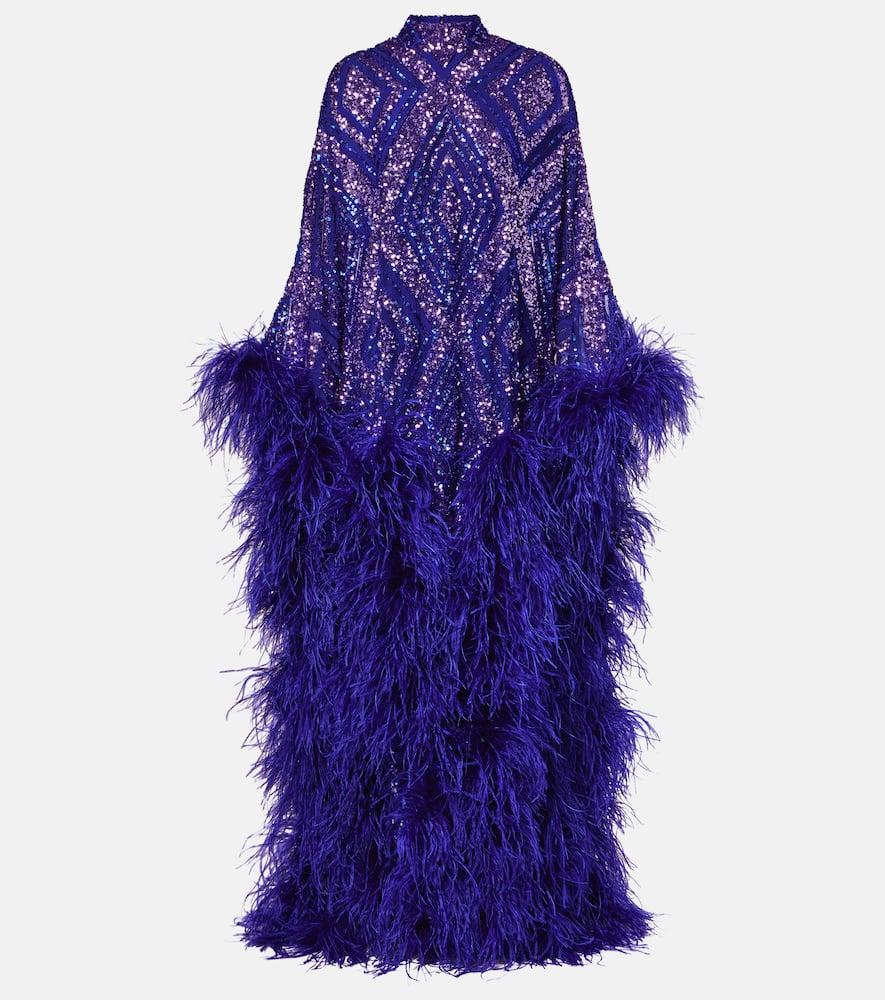 taller marmo casta diva follies sequined tulle kaftan