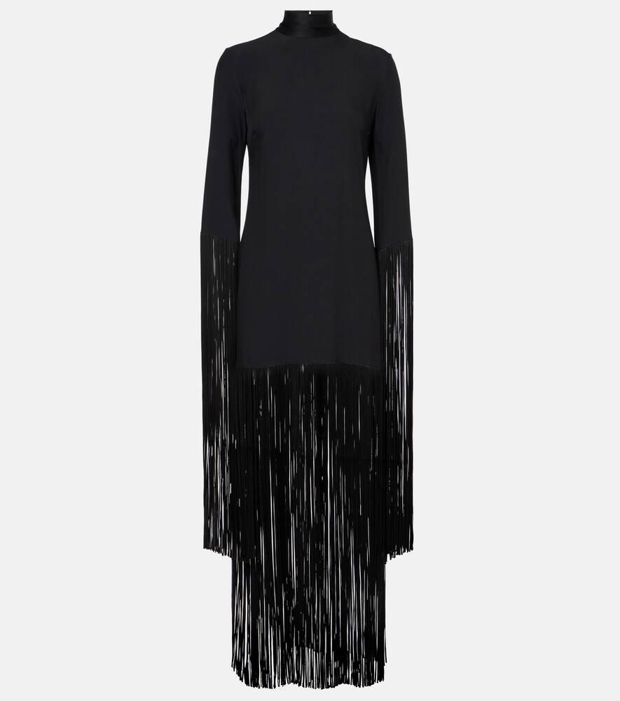 taller marmo chicago fringed crêpe minidress