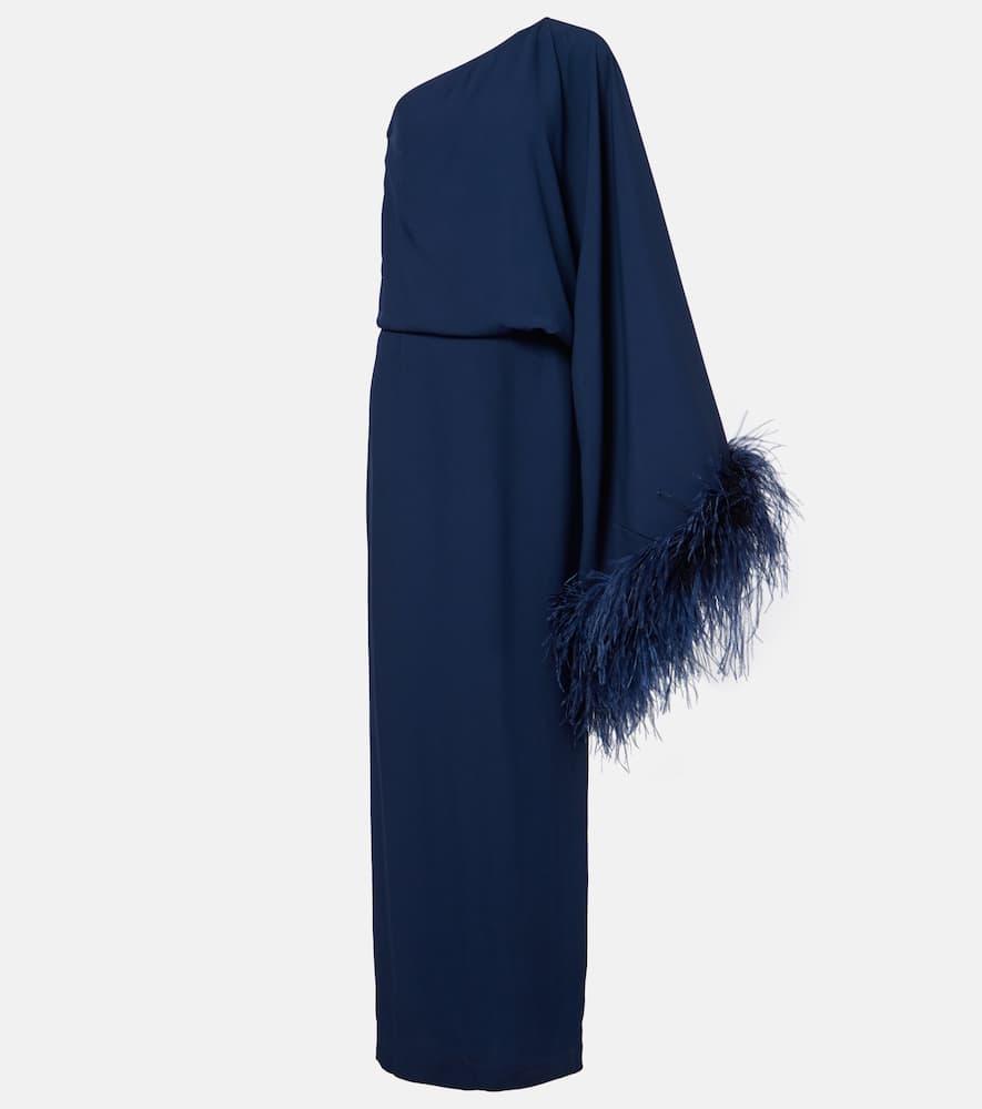 taller marmo feathered eternity maxi dress