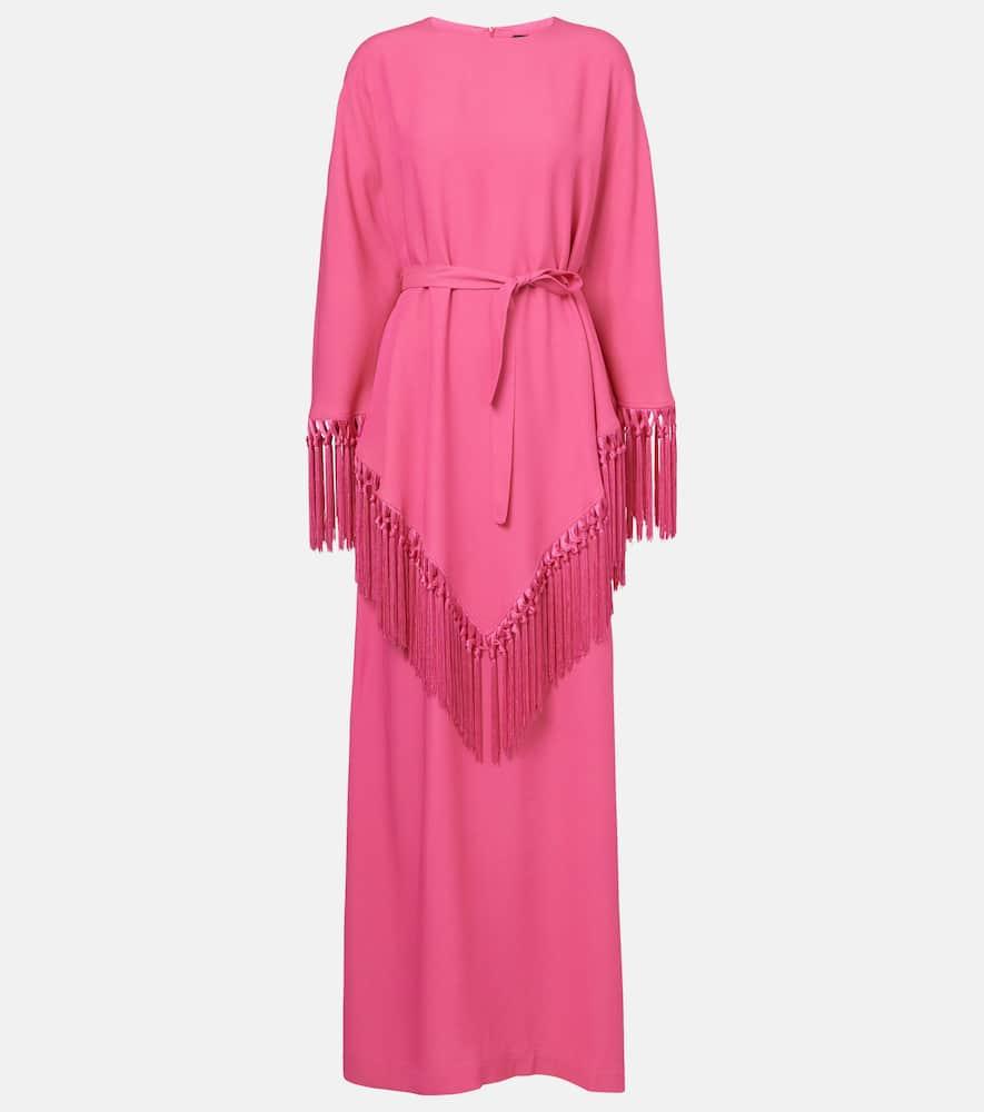 taller marmo fringed crêpe cady kaftan