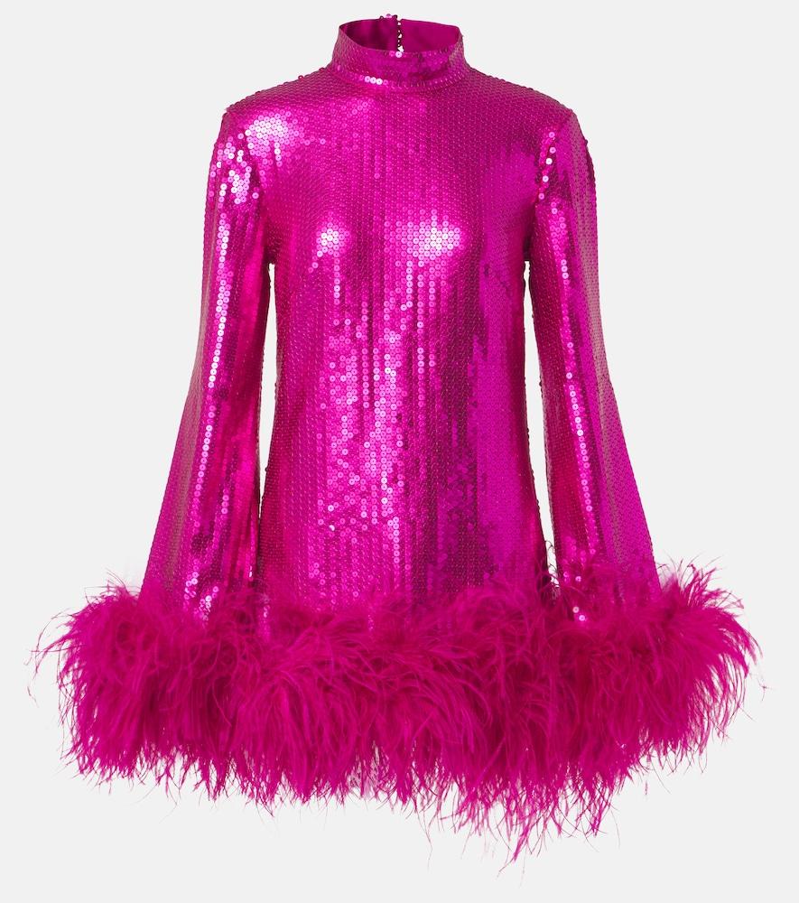 taller marmo gina sequined feather