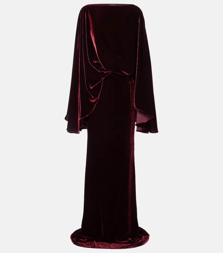 taller marmo musidora draped velvet gown