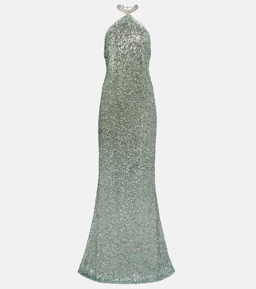 taller marmo poseidon sequined gown