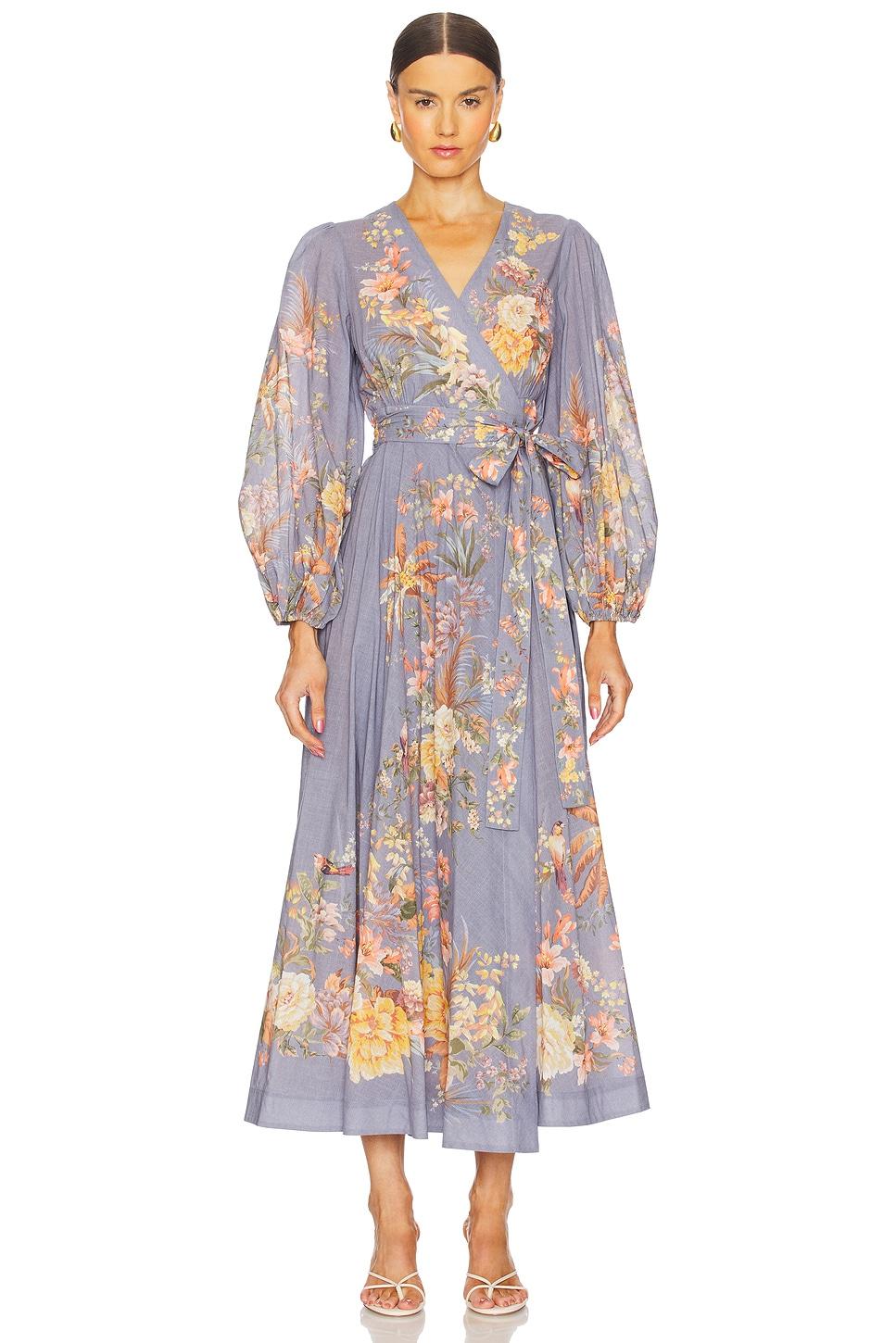 tallow wrap midi dress