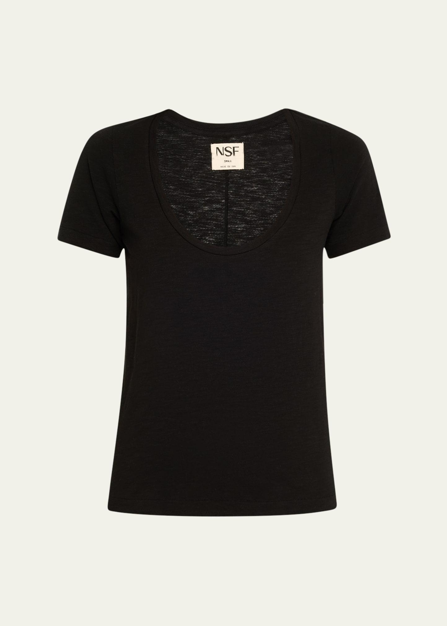 tally fitted u-neck tee