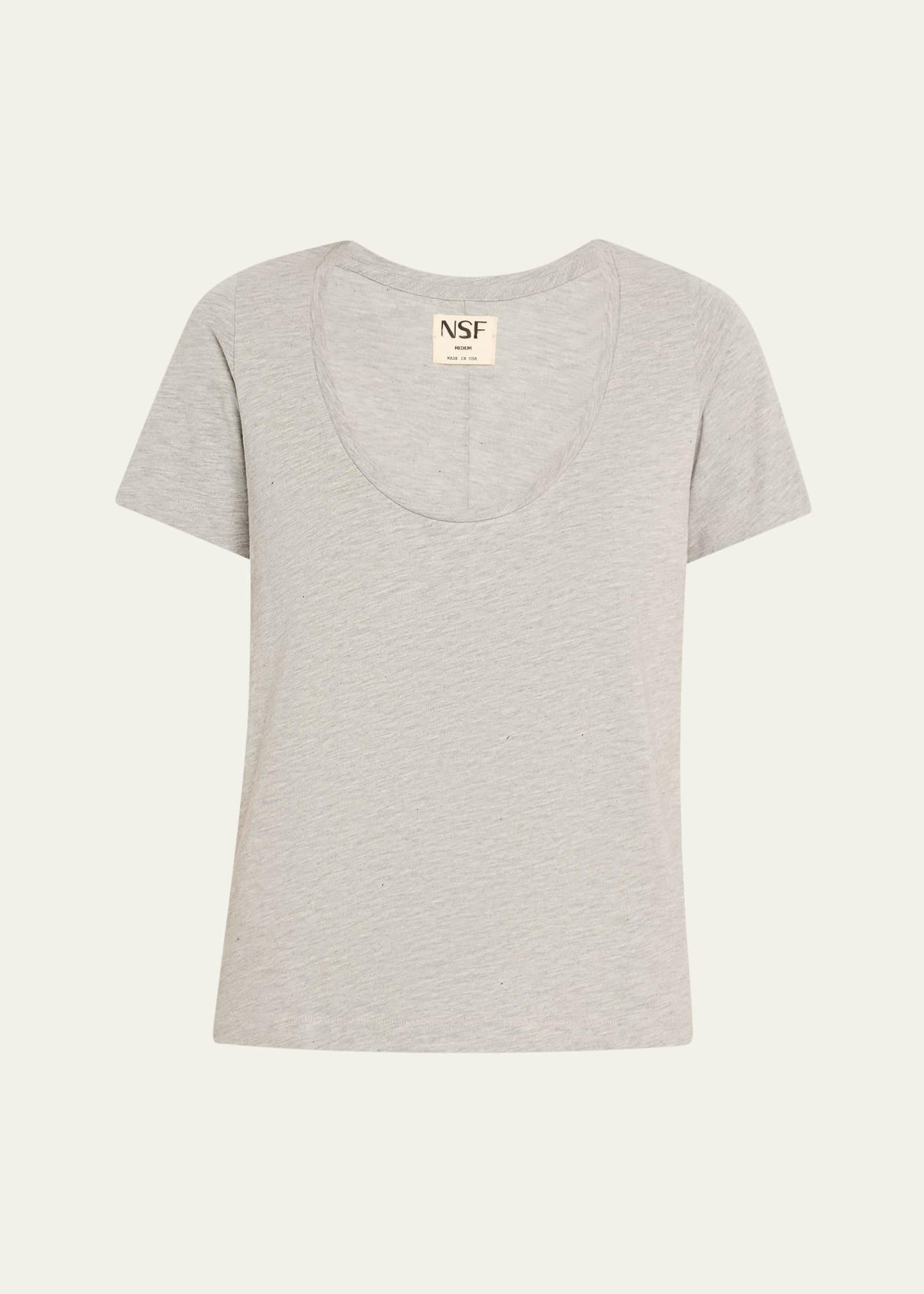 tally fitted u-neck tee