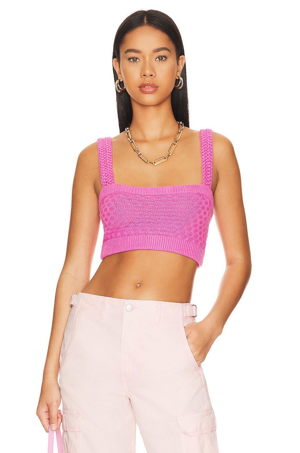 tamal textured knit cropped top