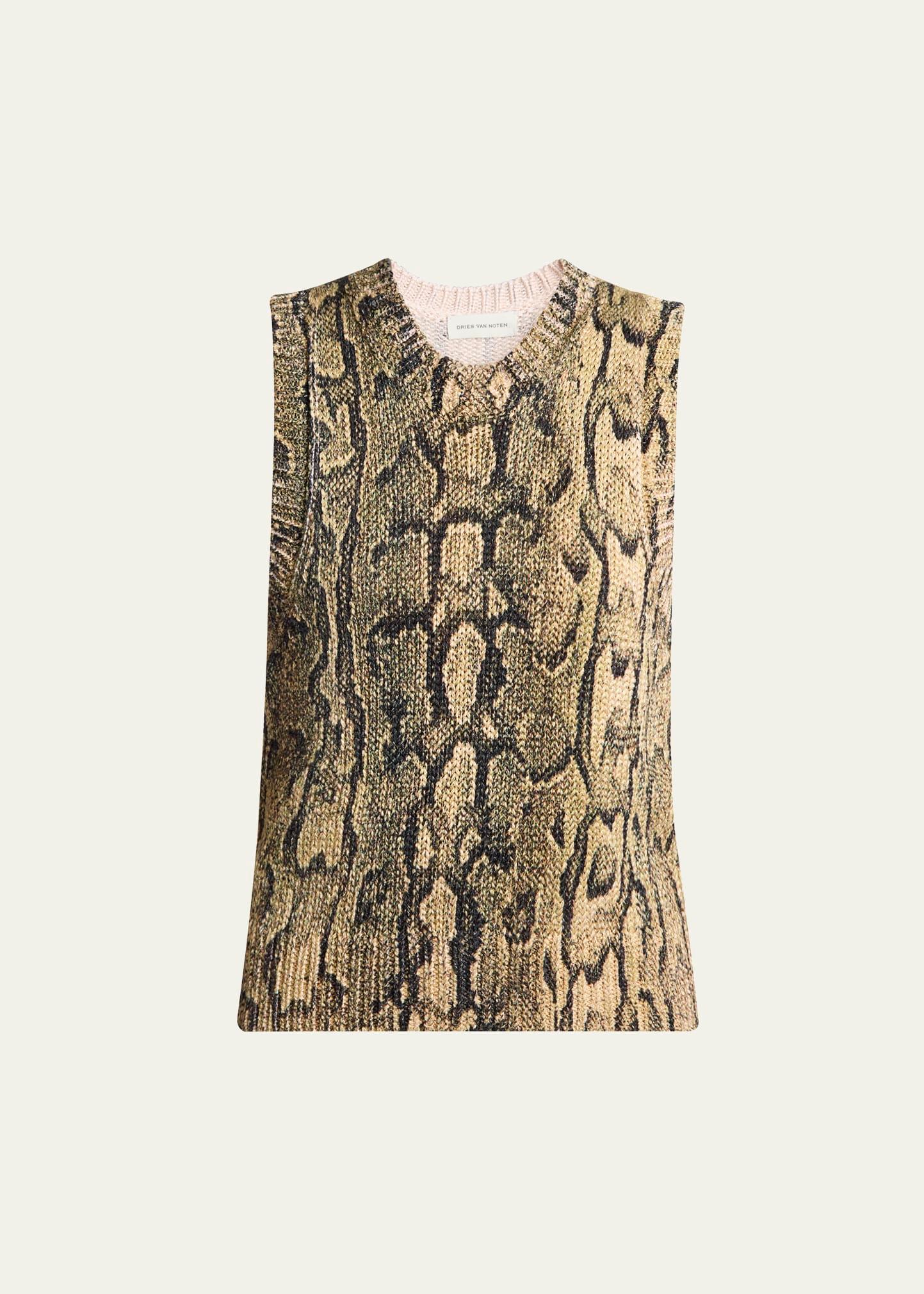 tamba snake skin sleeveless top