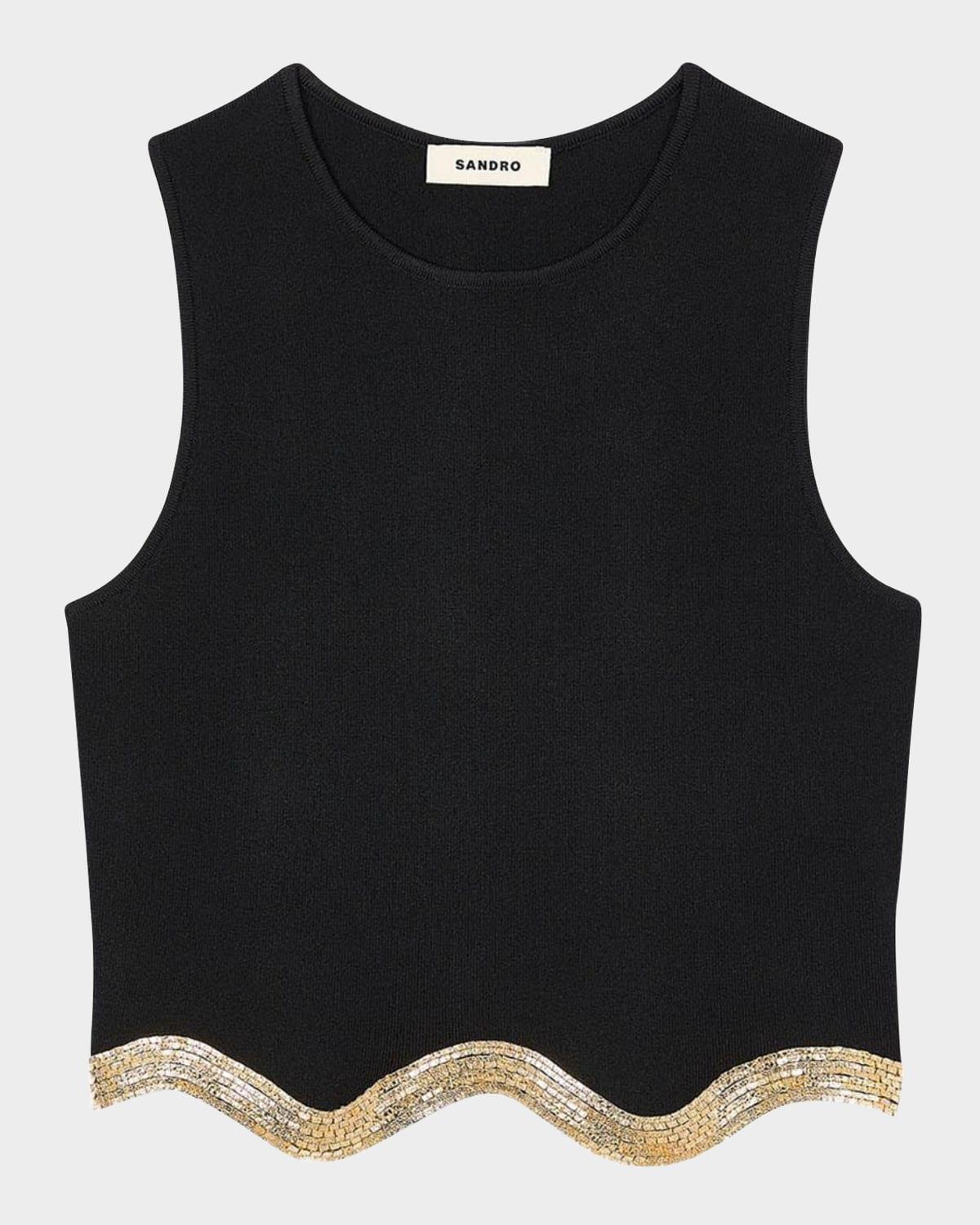 tanger wavy trim tank top