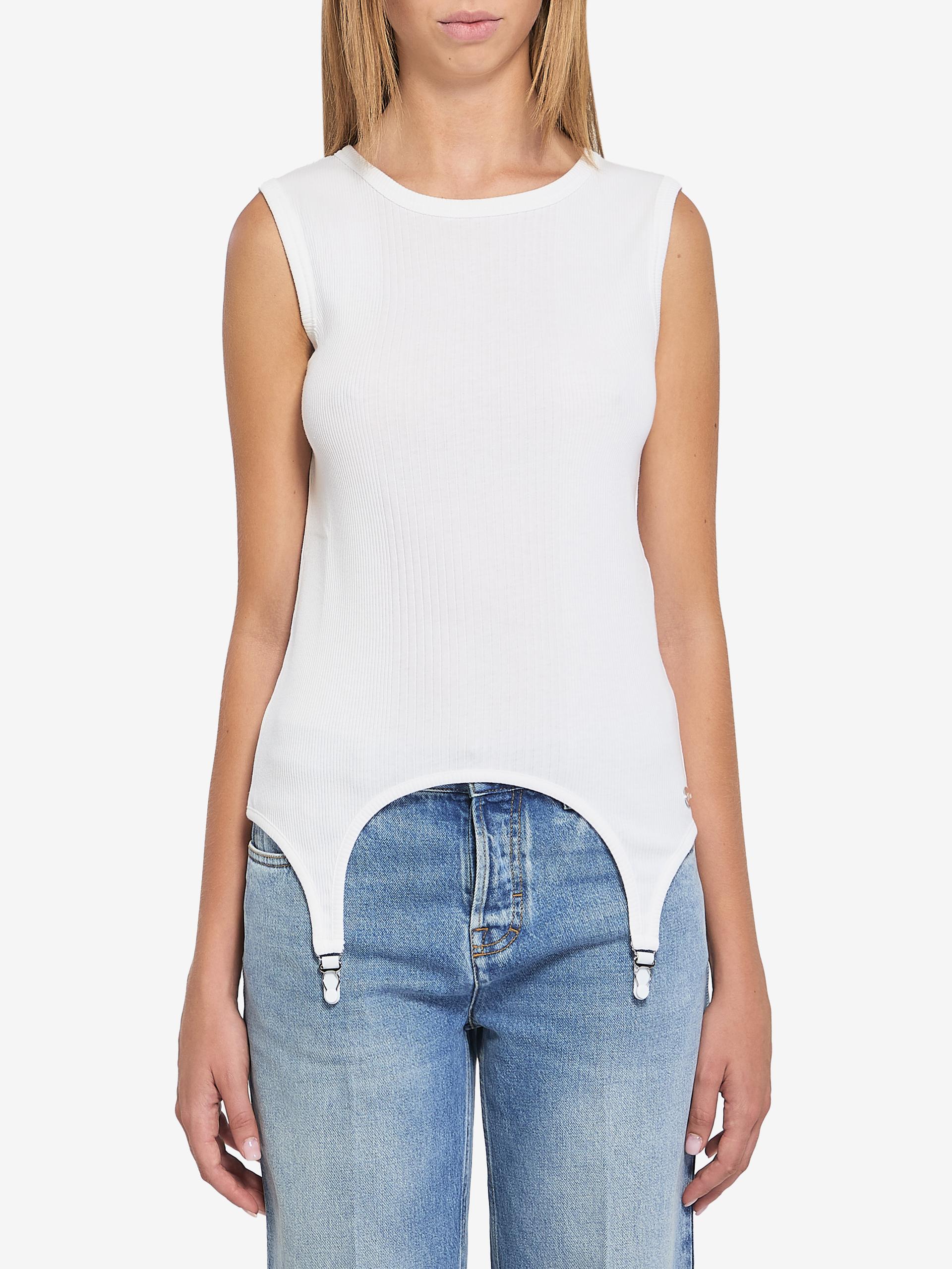 tank top with lingerie garter