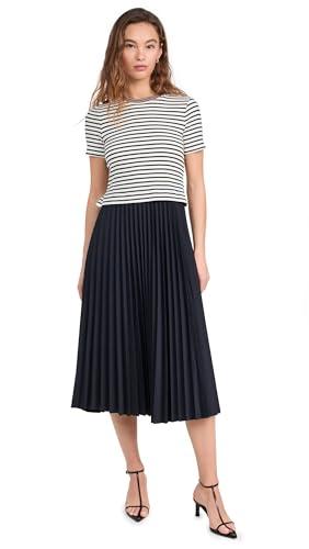 tanya taylor women's logan dress, white/black/black multi, m
