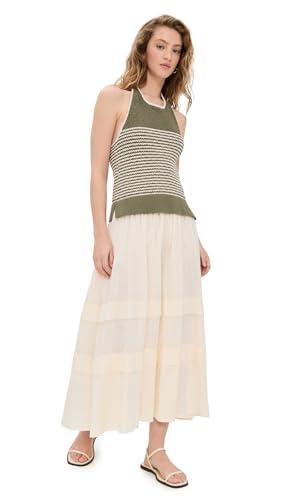 tanya taylor women's miller dress, fern multi/ivory, xl