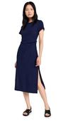 tanya taylor women's short sleeve aurora dress, maritime blue, m