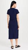 tanya taylor women's short sleeve aurora dress, maritime blue, m