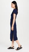 tanya taylor women's short sleeve aurora dress, maritime blue, m