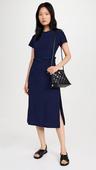 tanya taylor women's short sleeve aurora dress, maritime blue, m