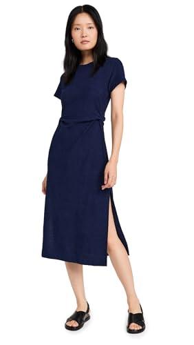 tanya taylor women's short sleeve aurora dress, maritime blue, m