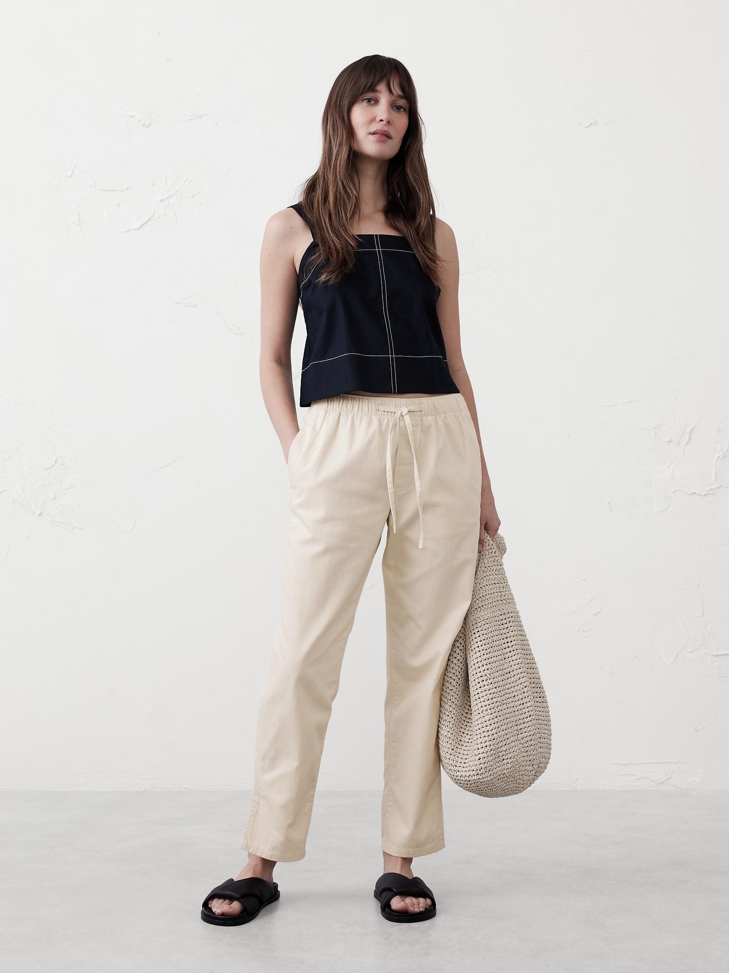 taper mid-rise summerweight pull-on jean