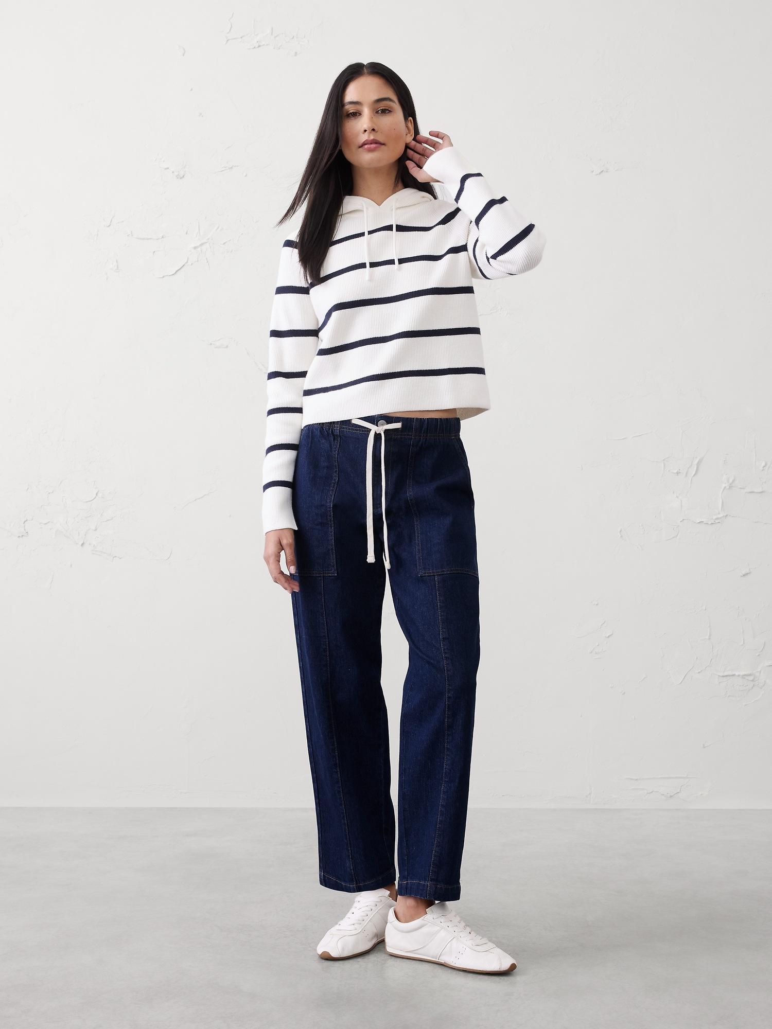 tapered mid-rise jean