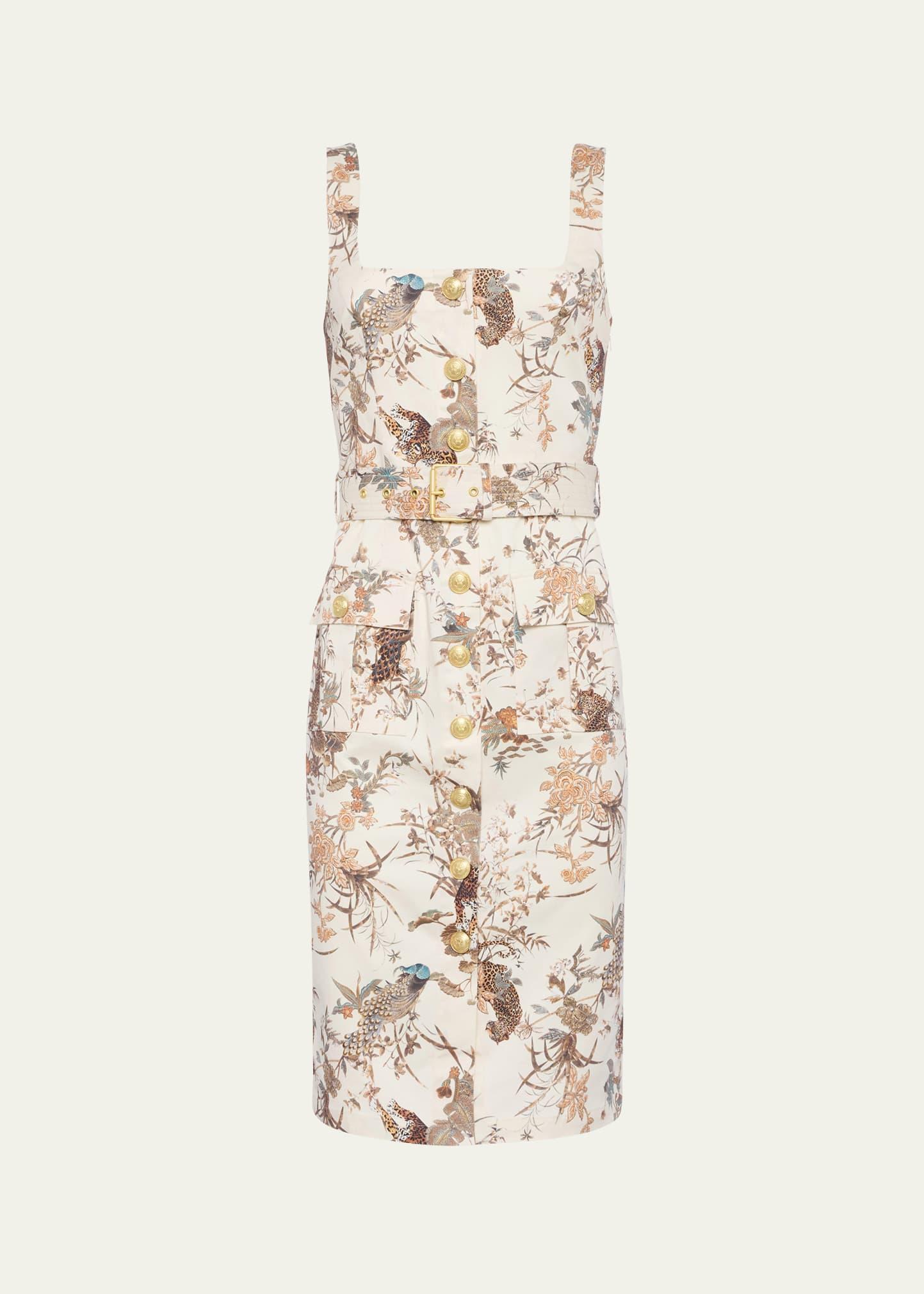tapestry jungle idy button-front tank dress