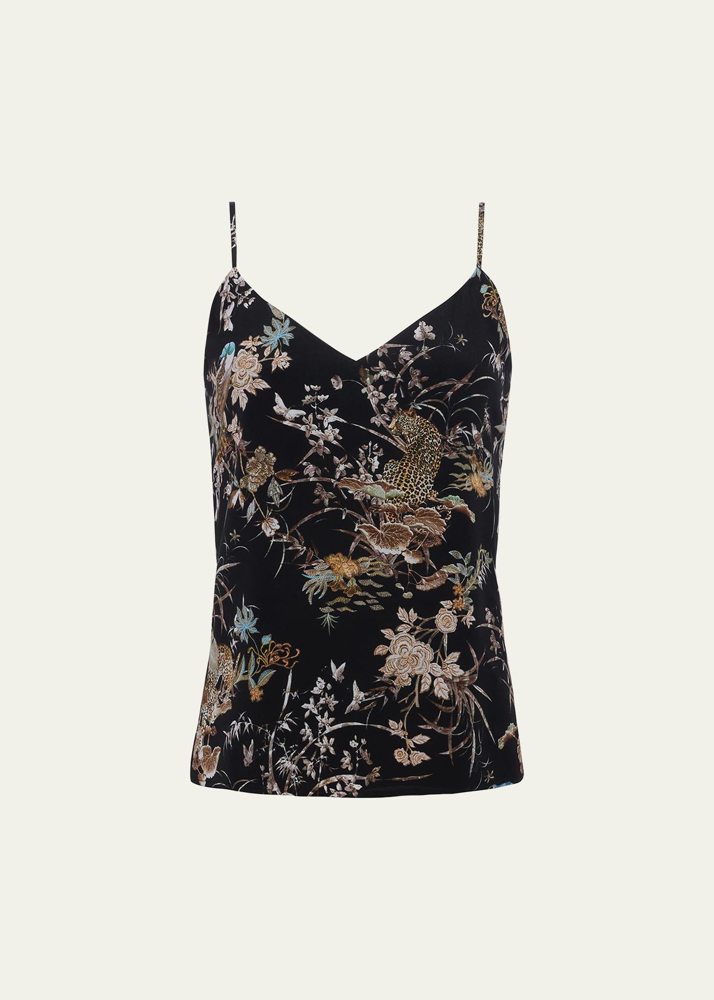 tapestry jungle jane spaghetti-strap tank top