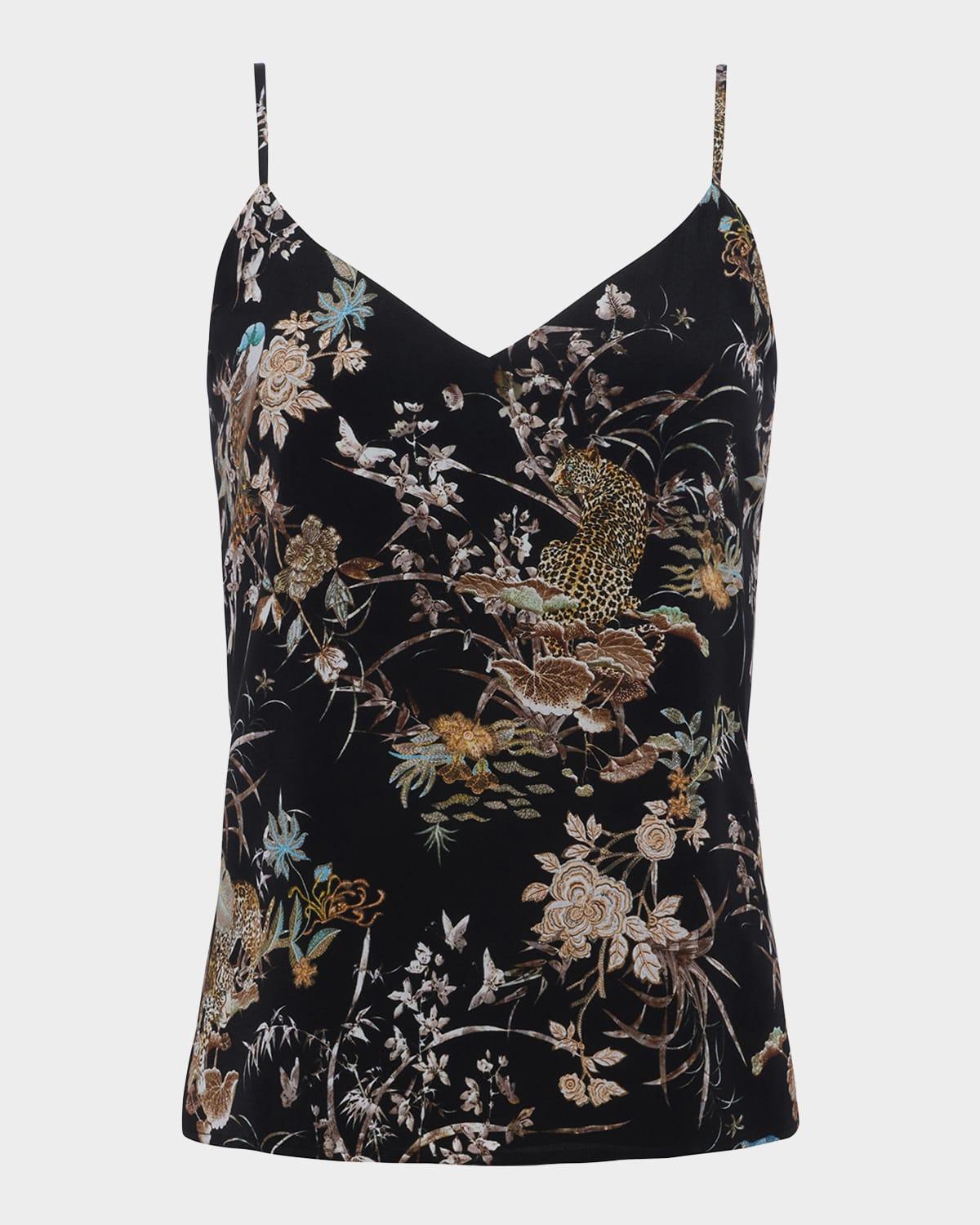 tapestry jungle jane spaghetti-strap tank top
