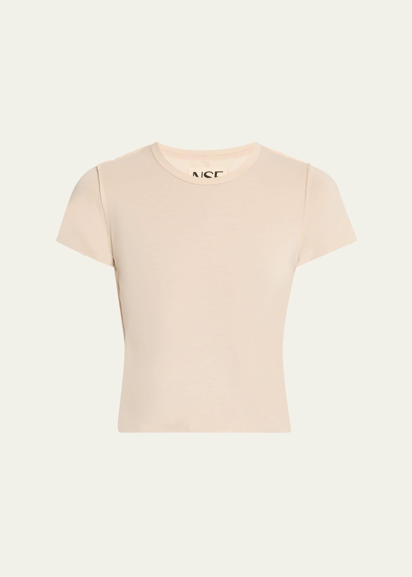 tara fitted shrunken crewneck t-shirt