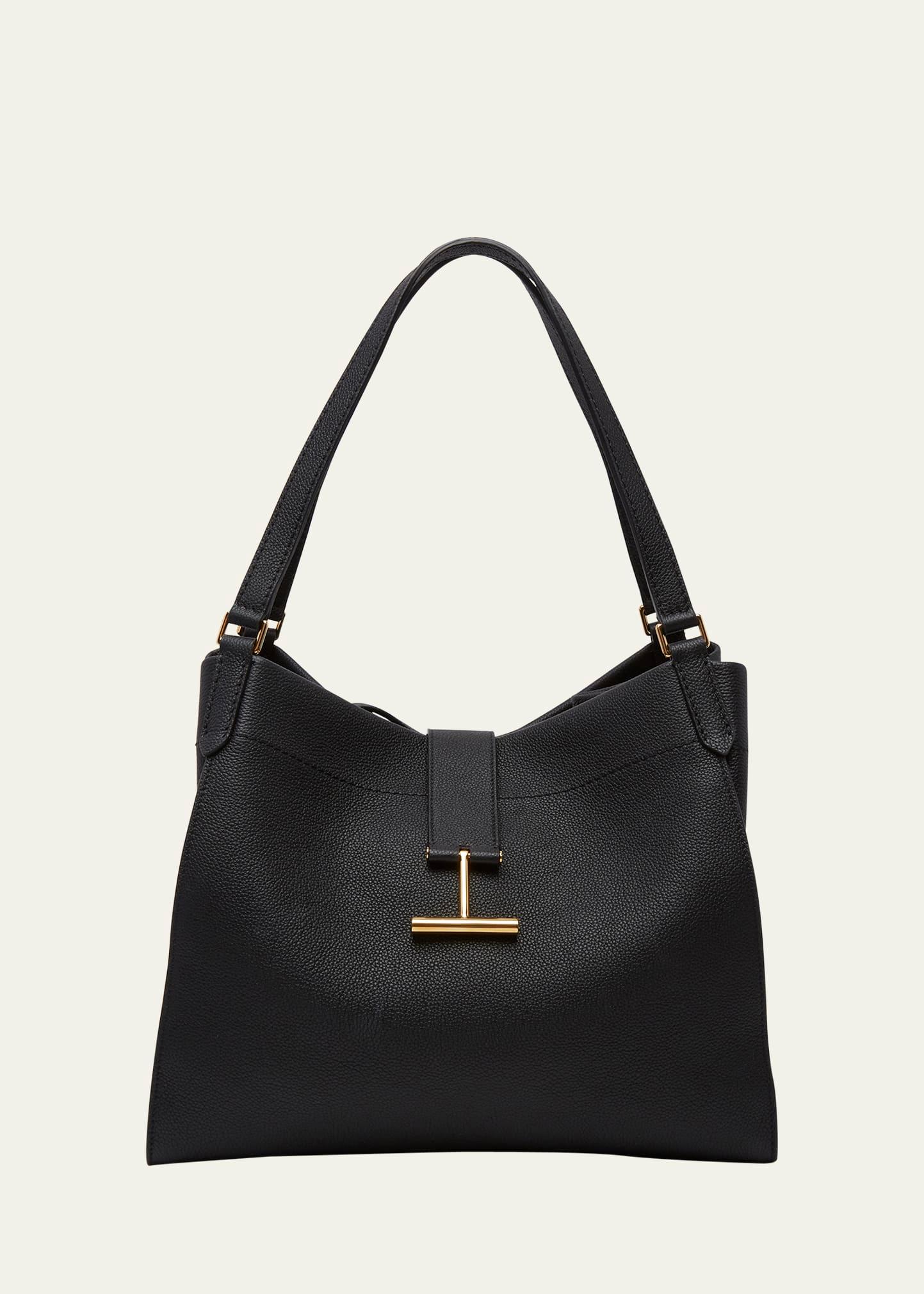 tara large tote in grained leather