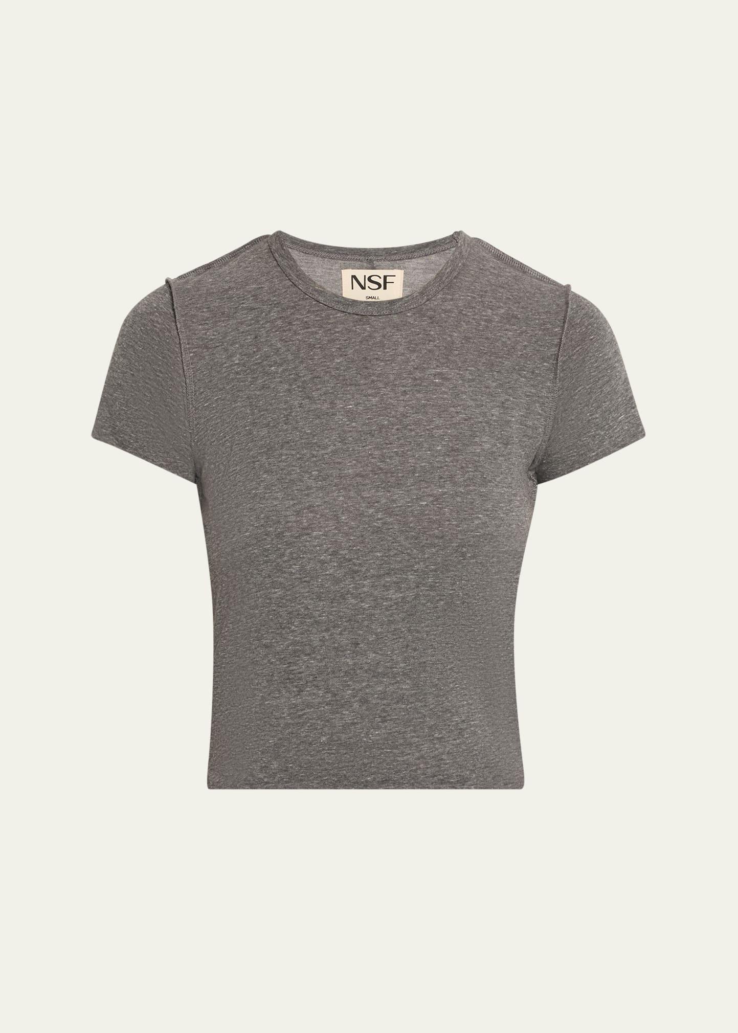 tara shrunken fitted crewneck t-shirt