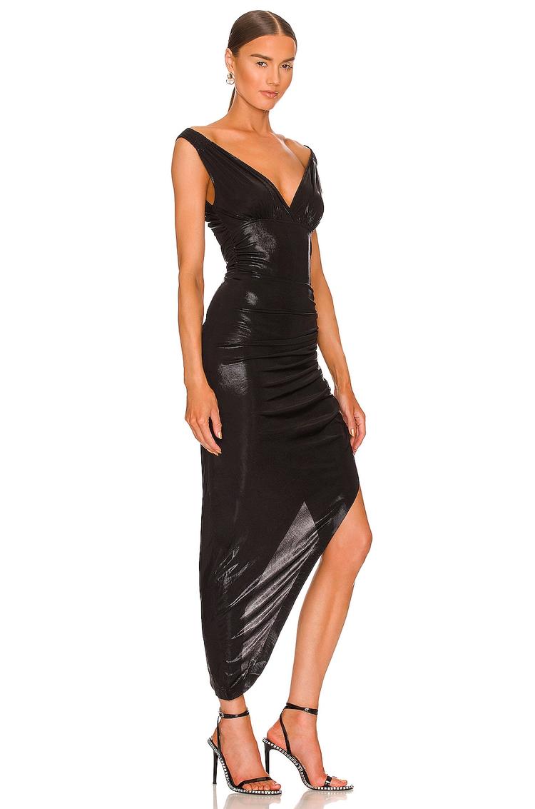tara side drape gown