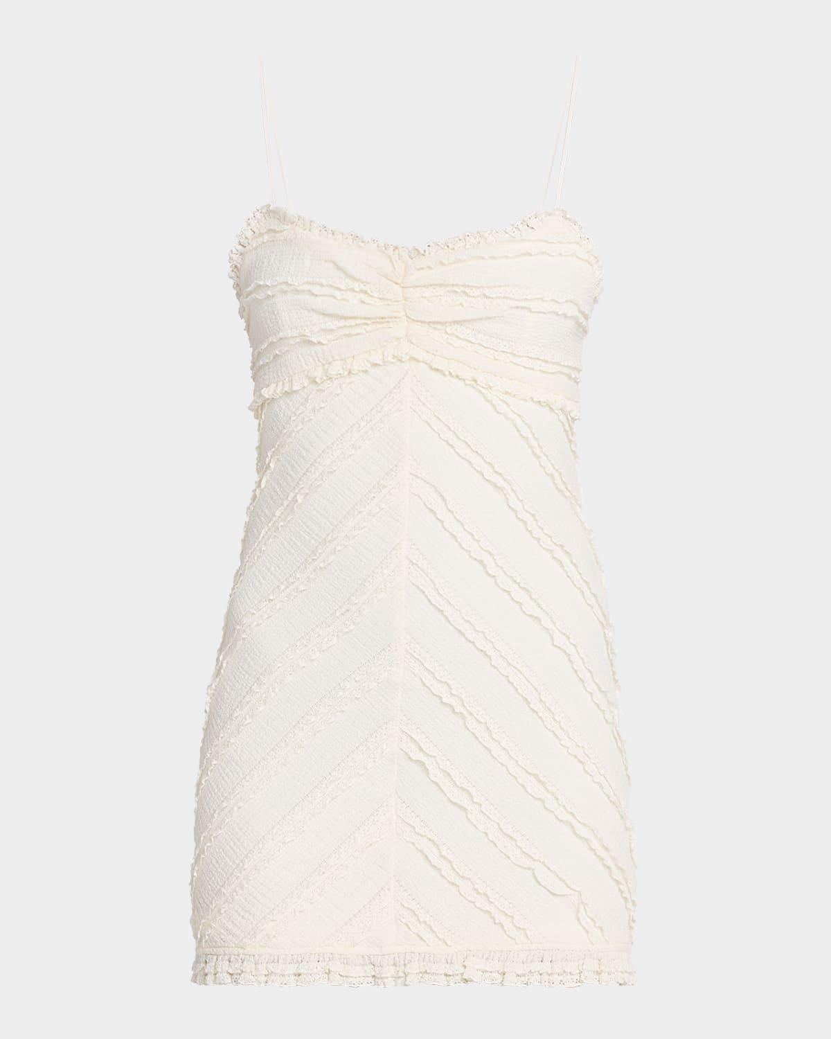 taryn ruffle-trim mini dress