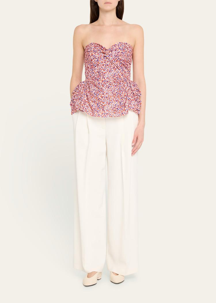 tasha dots twill peplum top