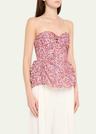 tasha dots twill peplum top