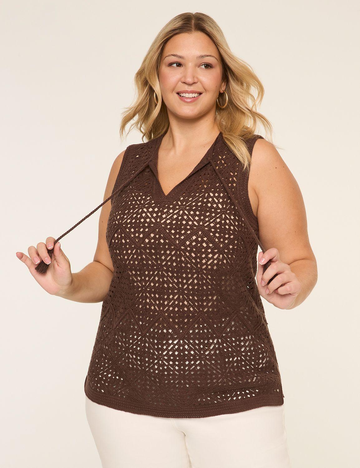 tassel tie sweater tank