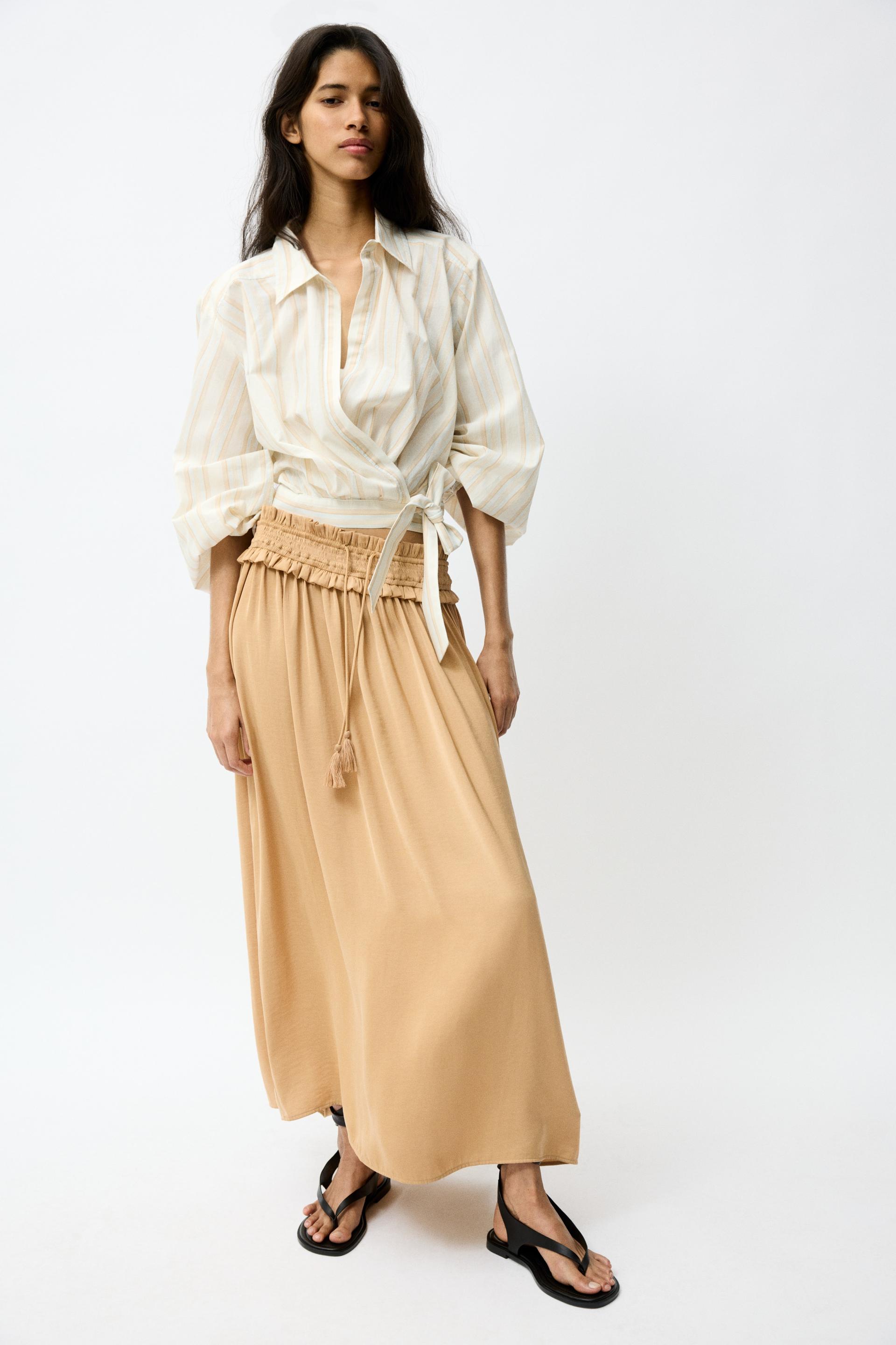 tasseled maxi skirt