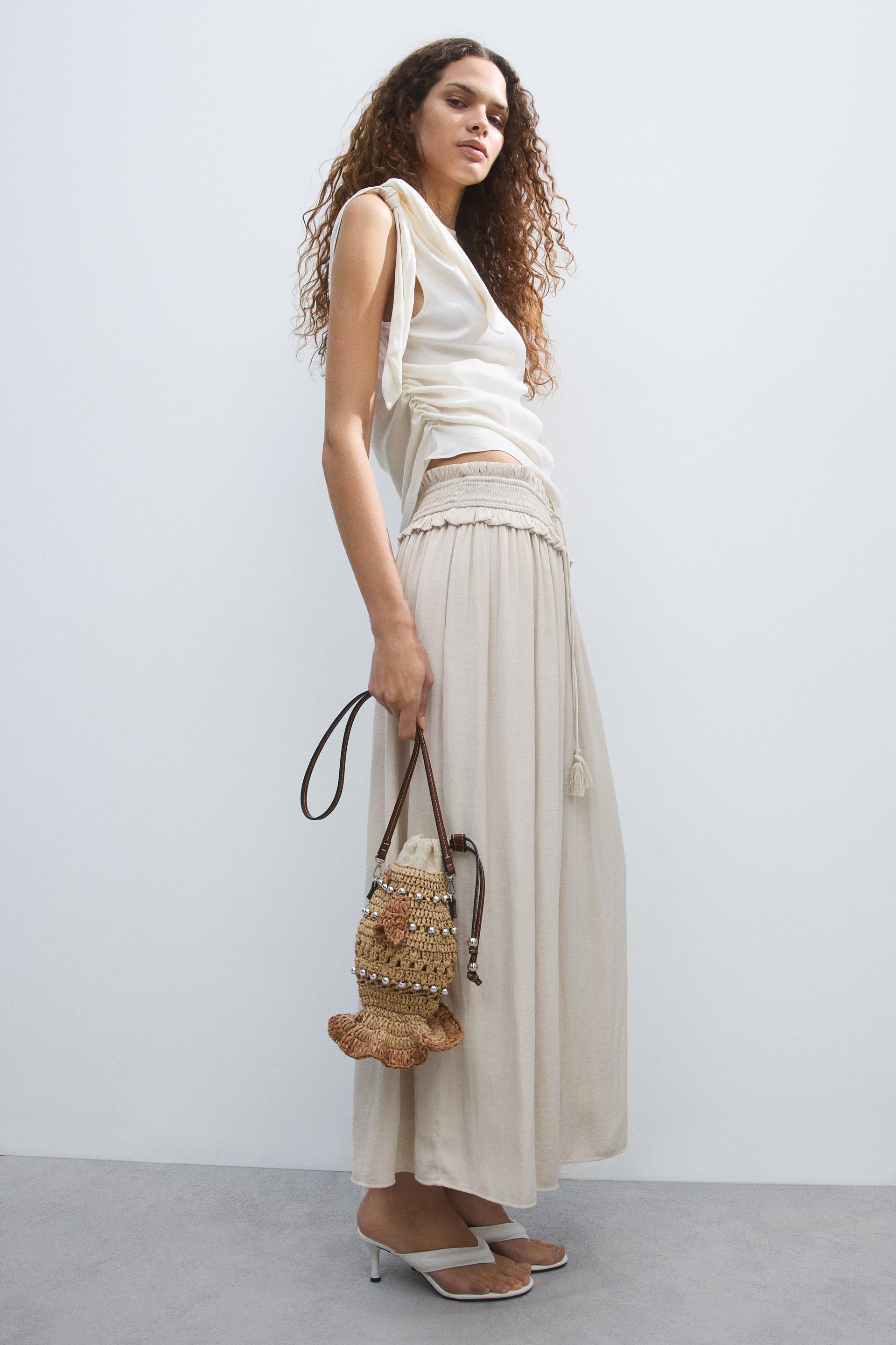 tasseled maxi skirt