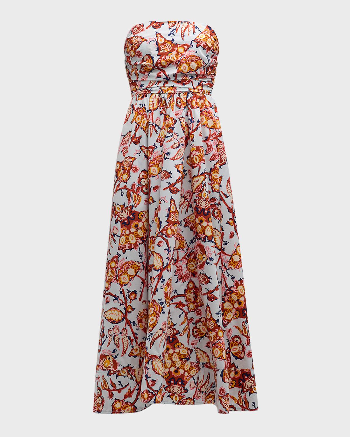 tate strapless a-line maxi dress