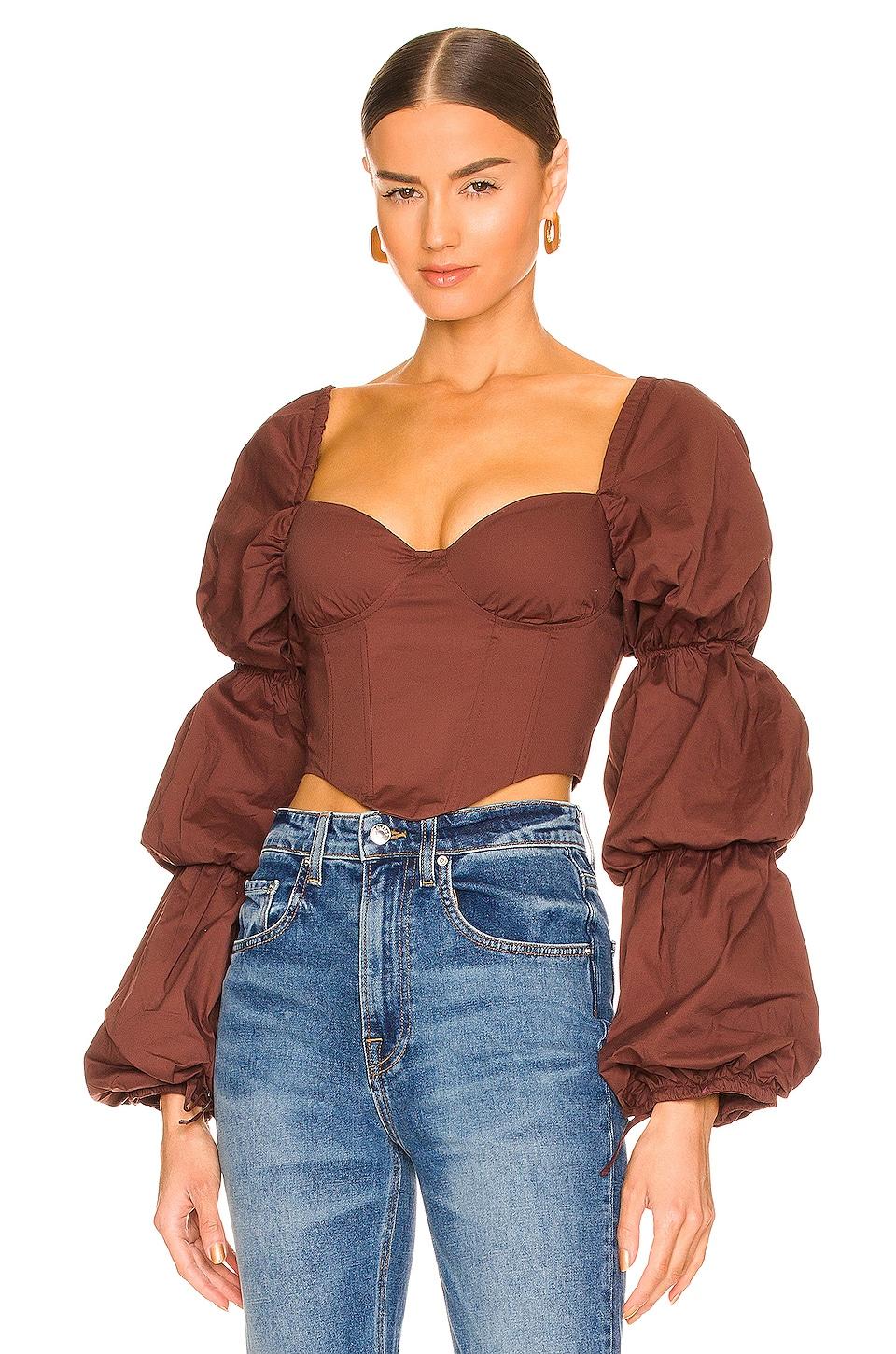 tawny corset top