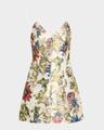 tayla structured lantern mini dress