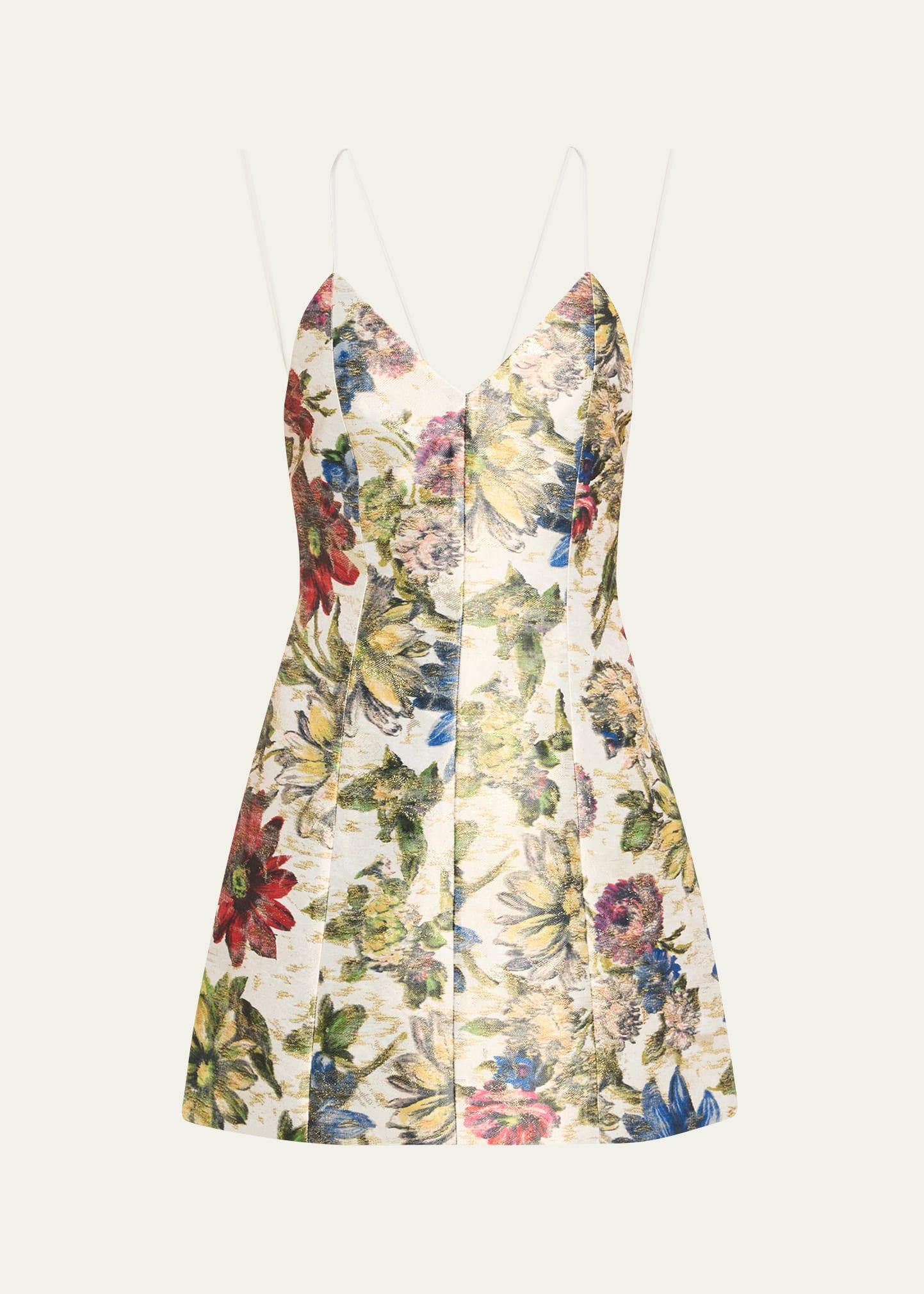 tayla structured lantern mini dress
