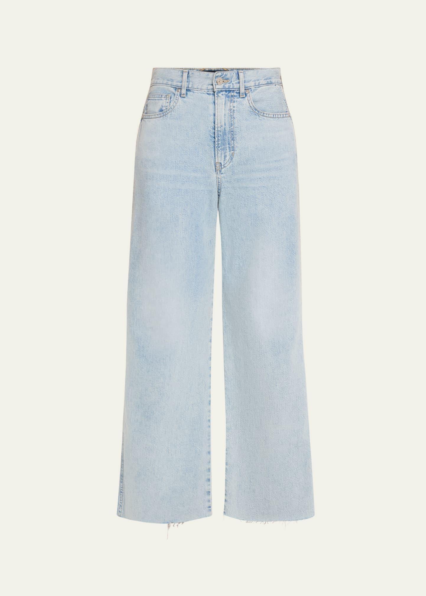 taylor cropped high-rise wide jeans