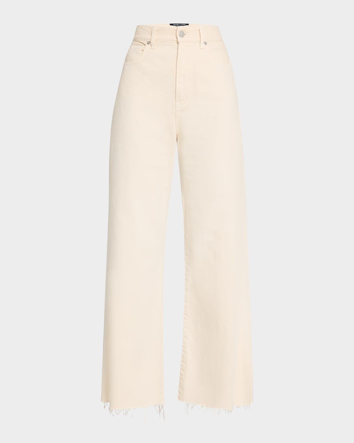 taylor cropped high rise wide-leg jeans