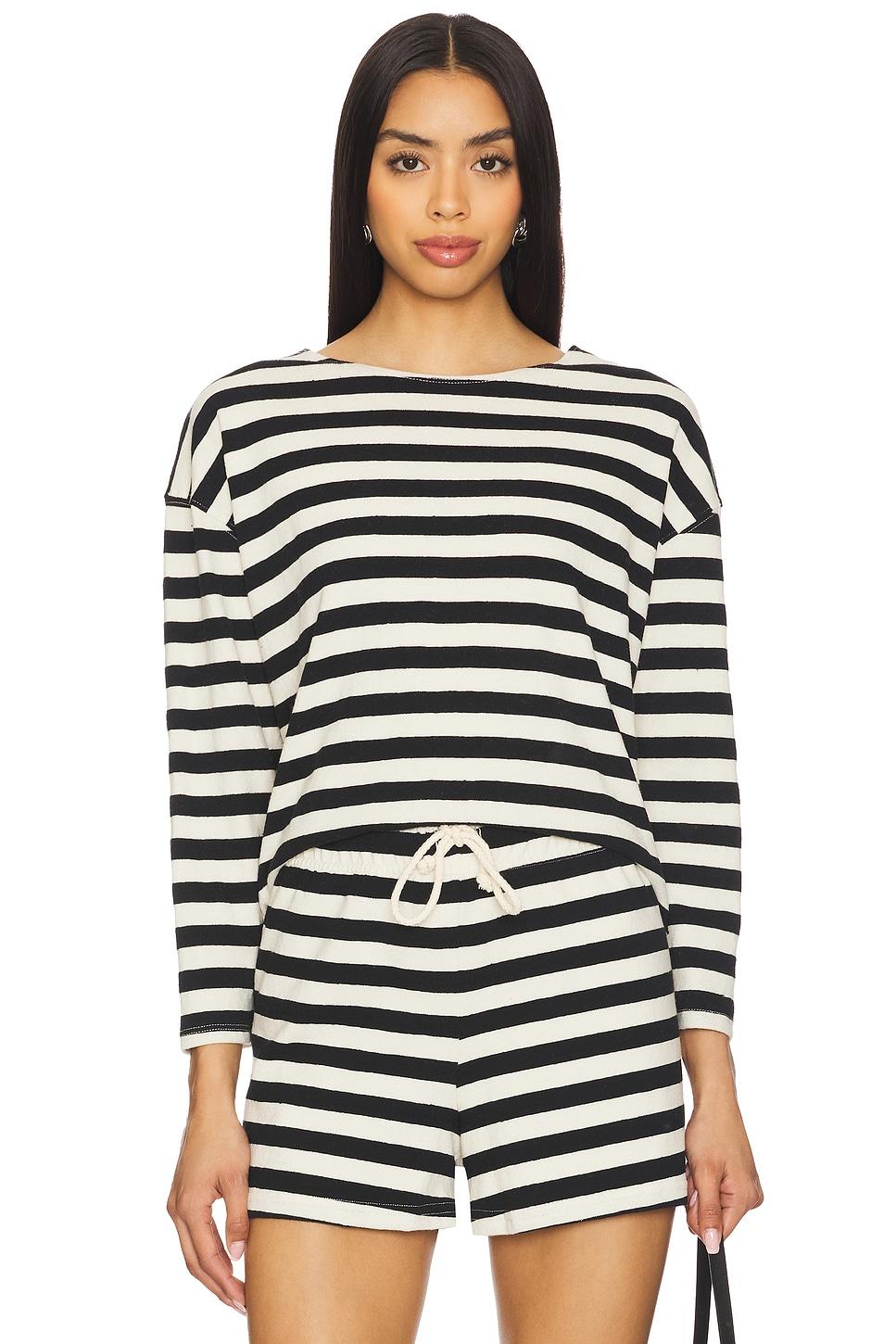 taylor striped long sleeve top