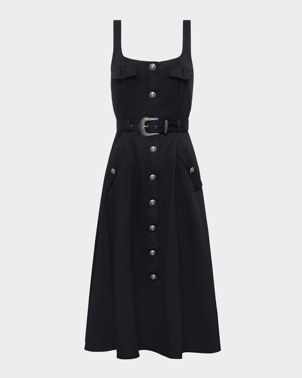 tazia scoop-neck a-line dress