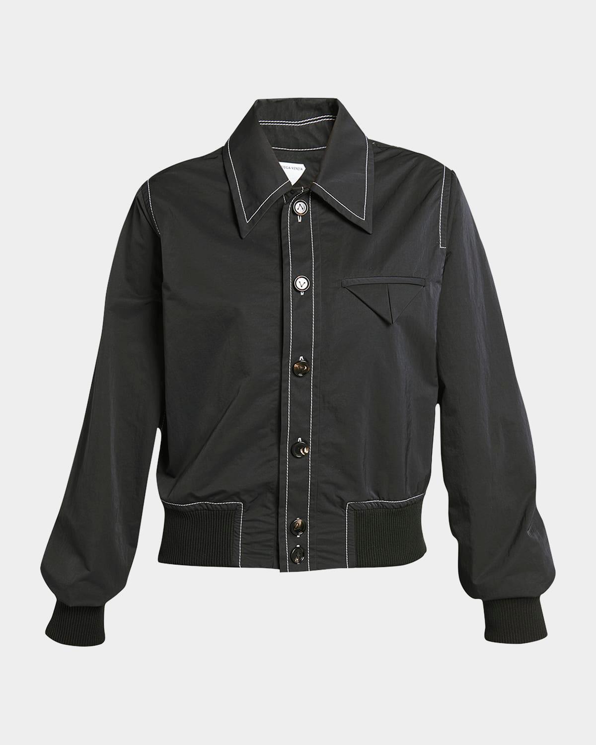tech nylon bomber shirt