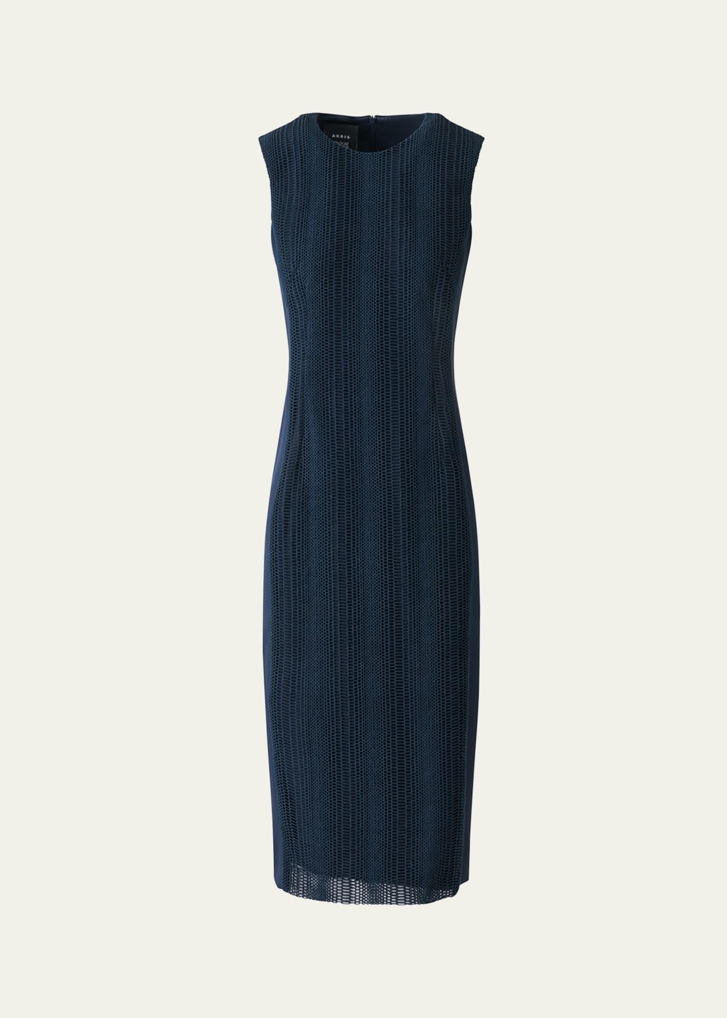 techno degrade striped sleeveless dress