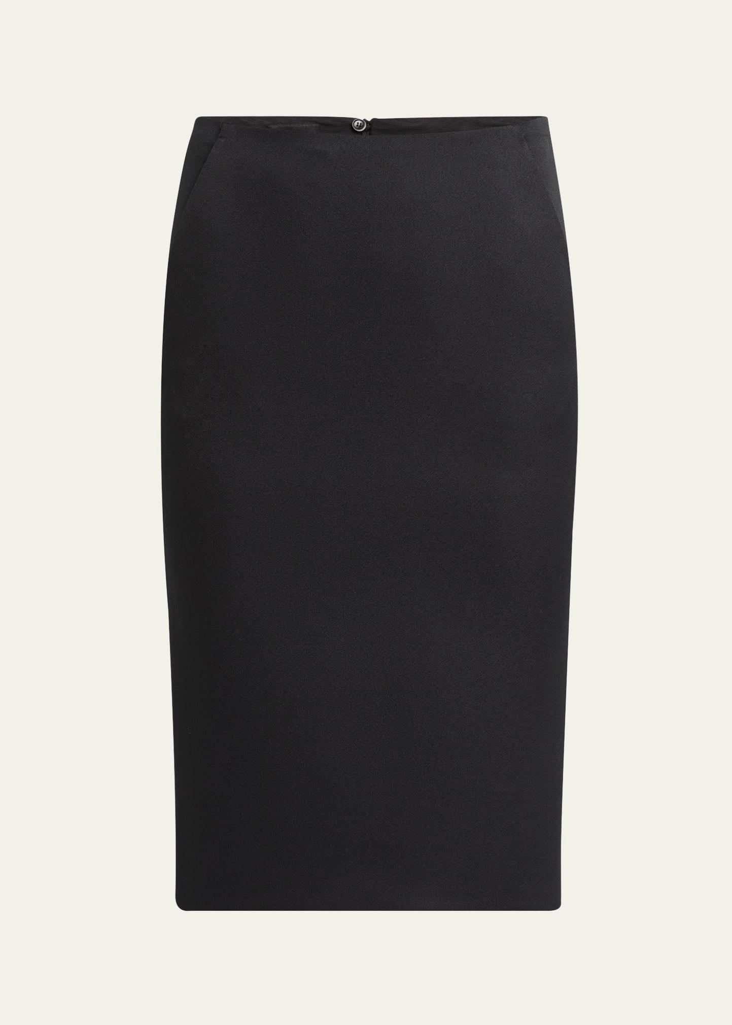techno scuba pencil skirt
